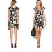 Free People Dresses | Free People French Quarter Wrap Ruffle Floral Mini Dress, Black, Xs, Rrp $128 | Color: Black | Size: Xs