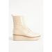 Anthropologie Shoes | Anthropologie Lace-Up Platform Boots - New - Size 37 (Eu) 6.5 Us | Color: Cream | Size: 37eu