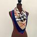 Burberry Accessories | Display Burberry Scarf House Check Beige Blue Border Silk Wrap With Defect | Color: Blue/Tan | Size: Os