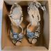 Jessica Simpson Shoes | Jessica Simpson Size 8 Medium Blue, And Natural Colored Faux Snake Skin | Color: Blue/Tan | Size: 8