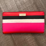 Kate Spade Bags | Kate Spade Bonita Stripe Stacy Bifold Wallet | Color: Pink/Red | Size: Os