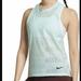 Nike Tops | Nike Air Running Mesh Top Dri-Fit Mint Racerback Tank Size Xs | Color: Green | Size: Xs