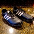 Adidas Shoes | Adidas Mens Adipure Flex F33451 Black White Leather Golf Shoes Size Us 10.5 | Color: Black | Size: 10.5