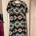 Lularoe Dresses | Lularoe Size Xl Carly Dress - Geometric | Color: Cream/Tan | Size: Xl