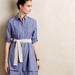 Anthropologie Dresses | Anthropologie Chambray Shirt Dress, Dotted, Retro-Style, Medium | Color: Blue/Cream | Size: M