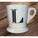 Anthropologie Dining | Anthropologie Monogram Letter L Coffee Mug Personalized Name Cup Initial | Color: Black/White | Size: Os