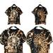 Urban Outfitters Tops | Creepin It Real Skull T Shirt Bleached Custom Handmade Grim Reaper Medium M | Color: Black/Brown | Size: M