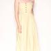 Free People Dresses | Free People Pale Green Lilah Cotton Pleated Tube Midi Dress | Color: Yellow | Size: S