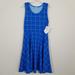 Lularoe Dresses | Lularoe Nicki Tank Dress Size L New | Color: Blue/White | Size: L