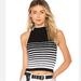 Free People Tops | Free People Intimately Seamless High 5 Top Black & White Striped Ribbed Stretch | Color: Black/White | Size: Various