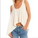 Free People Tops | Free People We The Free Sing La La Scoop Neck Sleeveless Asymmetrical To | Color: Cream | Size: S