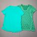 Athleta Tops | 2pc Lot Athleta Women's Workout Short Sleeve Tops Cadence Tee & Space Dye Tee, S | Color: Green | Size: S