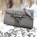 Gucci Bags | Gucci Emily Gray Micro Guccisima Horsebit Medium Flap Chain Bag | Color: Gold/Gray | Size: 11.75” X 7”