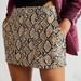 Free People Skirts | Free People Women Maya Mod Vegan Mini Skirt In Light Snake Skin Print Sz 10 Nwot | Color: Brown/Tan | Size: 10