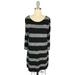 J. Crew Dresses | 4/$25 J Crew Size S Gray Black Maritime Heathered Stripe Cotton Pullover Dress | Color: Black/Gray | Size: S