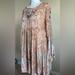 Free People Dresses | Free People Long Sleeved Party Dress. Crushed Velvet, Shimmery Dress. Small | Color: Cream/Tan | Size: S