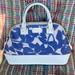 Kate Spade Bags | Kate Spade Wellesley Leaves Canvas Rachelle Purse | Color: Blue/White | Size: Os