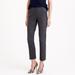 J. Crew Pants & Jumpsuits | J. Crew Campbell Capri Pant In Bi-Stretch Wool With Leather Tuxedo Stripe Gray | Color: Gray | Size: 0