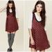 Free People Dresses | Free People Molly Sangria Dot Swing Dress Babydoll Top Red Black Size S/P | Color: Black/Red | Size: S