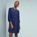 Anthropologie Dresses | Anthropologie Dubois Embroidered Retro Button Down Midi Tunic Dress Blue Size 2 | Color: Blue | Size: 2