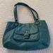 Coach Bags | Coach Leather Campbell Carryall Purse In Teal. Euc With Coa. | Color: Blue | Size: Os