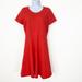 J. Crew Dresses | J. Crew Coral Red Ponte Knit Swing Dress Size 6 Casual Wedding Career | Color: Pink/Red | Size: 6