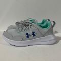 Under Armour Shoes | New Girl’s Under Armour Sneaker Tennis Shoes White/Gray/Teal/Blue Size 3.5y | Color: Blue/Gray | Size: 3.5g