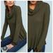 Anthropologie Sweaters | Anthropologie Maeve Dark Olive Green Cowl Neck Sweater Ribbed Size Medium | Color: Green | Size: M