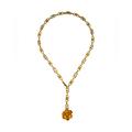 Gucci Jewelry | Authentic Gucci Flower Pendant Necklace | Color: Gold | Size: Chain Length - 21”