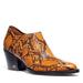 Coach Shoes | Coach Perri Caramel Snake Print Western Fashion Ankle Booties Short Pointed Toe | Color: Brown/Tan | Size: 9.5