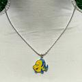 Disney Jewelry | Flounder Necklace | Color: Blue/Yellow | Size: Os