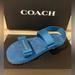 Coach Shoes | Coach Sport Sandals Sz-10d Blue Jay Nib Msrp-$180 | Color: Blue | Size: 10