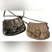 Coach Bags | Coach Small Leather Crossbody Bag | Color: Cream/Gray | Size: Os