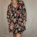American Eagle Outfitters Dresses | American Eagle Black Floral Long Sleeve Dress | Color: Black/Pink | Size: Xs