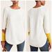 Anthropologie Sweaters | Anthropologie Colorblock Rebekah Sweater Tunic Ivory & Mustard Yellow | Color: Cream/Yellow | Size: Xs