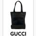 Gucci Bags | Authentic Gucci Vintage Signature Gg Canvas & Leather Tote Bag Purse | Color: Black | Size: Os