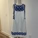 J. Crew Dresses | Beautiful Woman Dress,With A Beautiful Embroidered In Blue From Jcrew | Color: White | Size: M