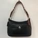 Coach Bags | Coach Black Pebbled Leather Baguette Purse With Tan Handle Euc E068-8e99 | Color: Black/Tan | Size: Os