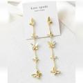 Kate Spade Jewelry | Kate Spade Social Butterfly Linear Earrings Dangle Drop Gold Post Nwt New Hangin | Color: Gold | Size: Os