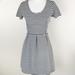 J. Crew Dresses | Jcrew Striped Scoop Neck Fall Womens Dress Size 8- B | Color: Black/White | Size: 8