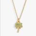 Kate Spade Jewelry | Kate Spade California Dreaming Pave Palm Tree Pendant Necklace | Color: Gold/Green | Size: Os