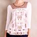 Anthropologie Tops | Anthropologie Akemi + Kin Veyo Blouse Women’s Size S Embroidered Beaded Tribal | Color: Pink/White | Size: S
