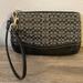 Coach Bags | Authentic Coach Black Signature Wristlet | Color: Black/White | Size: Os