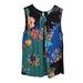 Anthropologie Tops | Anthropologie Vanessa Virginia Sleeveless Floral Top Size Sp | Color: Black/Green | Size: Sp