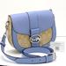 Coach Bags | Coach Georgie Saddle Bag In Signature Canvas Silver/Light Khaki/Marble Blue | Color: Blue/Tan | Size: 8 1/4" (L) X 6 3/4" (H) X 2 3/4" (W)