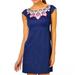 Lilly Pulitzer Dresses | Lilly Pulitzer Allura Navy Blue Embroidered Dress | Color: Blue/Pink | Size: 14