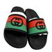 Gucci Shoes | Gucci Interlocking G Rubber Slides Sandals Black Size 11 | Color: Black/Red | Size: 11