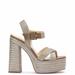 Jessica Simpson Shoes | Jessica Simpson Brycen Gold Metalllic Platform Sandal Sz 10 New | Color: Brown/Gold | Size: 10