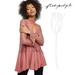 Free People Dresses | Free People Dusty Mauve Pink Lace Swing Tell Tale Mini Dress/Tunic | Color: Pink | Size: S