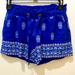 Lilly Pulitzer Shorts | Lilly Pulitzer Ladies Arey Linen Shorts In Blue W/Pockets - Xxs | Color: Blue/White | Size: Xxs